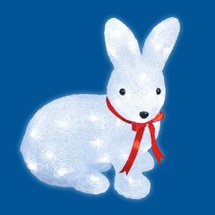 ULD-M2732-040-STA WHITE IP20 RABBIT-1 Фигура светодиодная Зайчик, 40 светодиодов, размер 27x15x32 см, цвет свечения-белый, IP20.