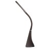 TLD-542 Brown-LED-300Lm-5000K-Dimmer Светильник настольный c часами, календарем, термометром, 5W, Сенсорный выключатель, Коричневый стилизован под кожу. - фото 9