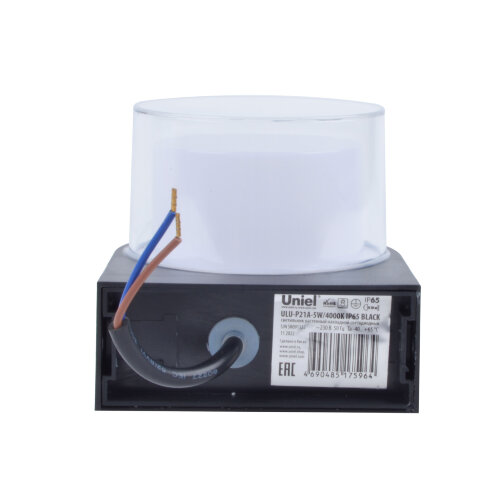 ULU-P21A-5W-4000K IP65 BLACK Светильник светодиодный уличный, Архитектурный накладной, Белый свет 4000K, Корпус черный, TM Uniel - фото 3