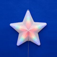 ULD-H4748-045-DTA MULTI IP20 STAR Фигура светодиодная Звезда, 47х48 см, Подвесная, 45 светодиодов, Красный, зеленый, синий свет, Провод прозрачный.