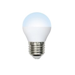 LED-G45-7W-NW-E27-FR-NR Лампа светодиодная, Форма шар, матовая, Серия Norma, Белый свет 4000K, Картон, ТМ Volpe