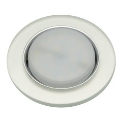 DLS-L158 GX53 CHROME-MATT CLEAR Светильник декоративный встраиваемый, серия Luciole, Без лампы, цоколь GX53, Доп, светодиодная подсветка 4Вт, Металл-стекло, Хром-матовый+прозрачный, ТМ Fametto