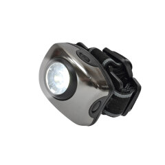 S-HL011-C Gun Metal Фонарь Uniel серии Стандарт Bright eyes comfort налобный фонарь, алюминиевый корпус, 1 LED, упаковка кламшелл, 3хААА н-к