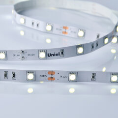 ULS-M22-5050-30LED-m-10mm-IP20-DC12V-7.2W-m-5M-6500K PROFI Гибкая светодиодная лента на самоклеящейся основе, Катушка 5м, в герметичной упаковке, Дневной свет 6500K, ТМ Uniel.