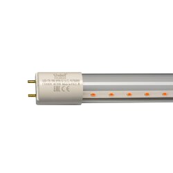 LED-T8-9W-SPSB-G13-CL PLP30WH Лампа светодиодная для растений, Форма T8, прозрачная, Спектр для рассады и цветения, ТМ Uniel.
