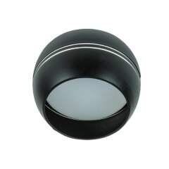 DLC-S614 GX53 BLACK-SILVER Светильник декоративный встраиваемый-накладной, серия Sotto, Без лампы, цоколь GX53, Металл, Черный-Серебро, TM Fametto