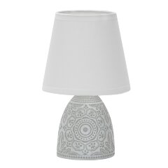 UML-B301 E14 LIGHT GREY Светильник настольный декоративный под лампу Е14, 40W, Механический выключатель, Светло-серый, ТМ Uniel