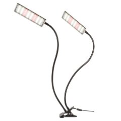 ULT-P37-24W-SPFB-TM-60 IP40 BLACK TWIN Светильник для растений светодиодный с таймером, на прищепке, Спектр для фотосинтеза, TM Uniel