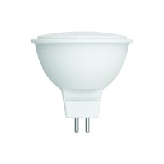 LED-JCDR-5W-3000K-GU5.3-FR-SLS Лампа светодиодная, Форма JCDR, матовая, Теплый белый свет 3000K, ТМ Volpe