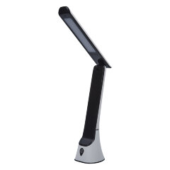 TLD-564 White-Black-LED-500Lm-3000-6000K-Dimmer-NightLight Светильник настольный с ночником, 8W, Сенсорный выключатель, Диммер, Белый с черным, ТМ Uniel
