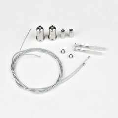 UFL-H02 SILVER 100 POLYBAG Комплект крепления для подвесного монтажа накладных светильников, Два тросика с креплениями длиной 1м, ТМ Uniel.