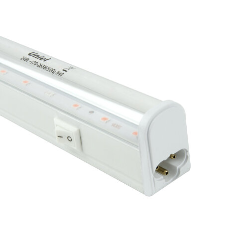 ULI-P43-24W-SPBX IP40 WHITE Светильник для растений светодиодный линейный, 872мм, выкл, на корпусе, Алюминий, Спектр с дальним красным для рассады и досвечивания в период роста, TM Uniel - фото 2
