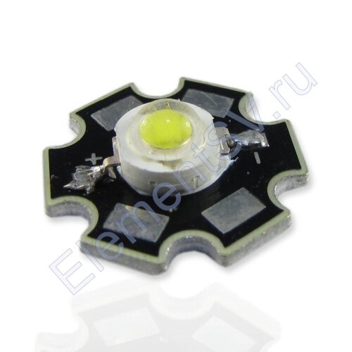 Мощный светодиод 1W star (100Lm, Warm White) - фото
