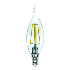 LED-CW35-13W-3000K-E14-CL PLS02WH Лампа светодиодная, Форма свеча на ветру, прозрачная, Серия Sky, Теплый белый свет 3000К.