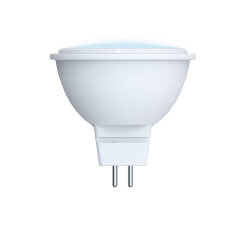 LED-JCDR-7W-6500K-GU5.3-NR Лампа светодиодная, Форма JCDR, матовая, Серия Norma, Дневной белый свет 6500K, Картон, ТМ Volpe