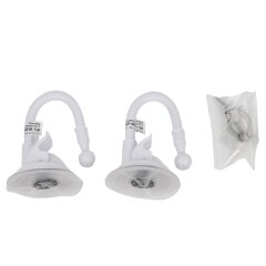 UFP-M01R-150 WHITE POLYBAG SET2 Подставка для светильника ULI-P, на присоске, длина трубки 150мм, Набор из 2шт, Белая, TM ФитоЛето