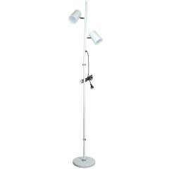 ULM-T600 2х6W-4500K-DIM WHITE Торшер напольный светодиодный, 2х6W, Сенсорный выключатель, Диммер, Белый, ТМ Uniel