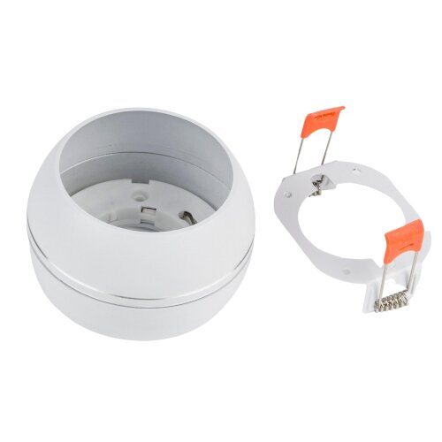 DLC-S614 GX53 WHITE-SILVER Светильник декоративный встраиваемый-накладной, серия Sotto, Без лампы, цоколь GX53, Металл, Белый-Серебро, TM Fametto - фото 3