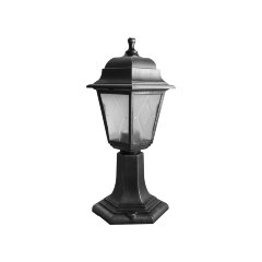 UUL-A01F 60W-E27 IP44 BLACK SILVER Светильник уличный, под лампу Е27, Архитектурный на столб, Корпус темно-серебристый, TM Uniel