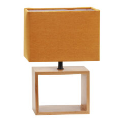 UML-B401 E27 ORANGE-WOOD Светильник настольный декоративный под лампу Е27, 40W, Механический выключатель, Оранжевый, ТМ Uniel