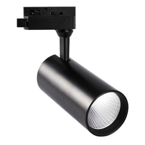 ULB-Q276 25W-4000К BLACK Светильник-прожектор светодиодный трековый, 2200 Лм, Белый свет 4000К, Корпус черный, ТМ Volpe. - фото 1