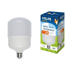 LED-M80-25W-NW-E27-FR-S Лампа светодиодная с матовым рассеивателем, Материал корпуса термопластик, Цвет свечения белый, Серия Simple ТМ Volpe