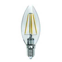 LED-C35-13W-3000K-E14-CL PLS02WH Лампа светодиодная, Форма свеча, прозрачная, Серия Sky, Теплый белый свет 3000К.