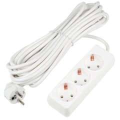 S-GCU3-7 WHITE Удлинитель серии Ultra, шнур 7м., 3 гнезда, 16A, с-з, Белый, TM Uniel