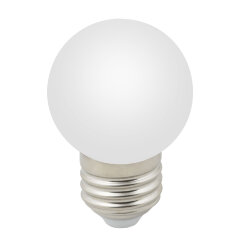 LED-G45-1W-3000K-E27-FR-С Лампа декоративная светодиодная, Форма шар, матовая, Теплый белый свет 3000K, Картон, ТМ Volpe.