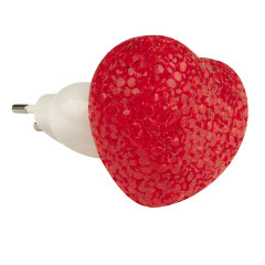 DTL-309-Сердечко-RED-1LED-0.1W Светильник-ночник, Выключатель на корпусе, Блистер