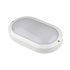ULW-K12A 10W-5000K IP54 WHITE Светильник светодиодный влагозащищенный, Овал, Белый свет 5000K, 1200Лм, Корпус белый, ТМ Uniel.