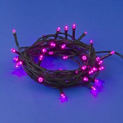 ULD-S0500-050-DGA PINK IP20 Гирлянда светодиодная, 5м, 50 светодиодов, Розовый свет, Провод зеленый, ТМ Uniel