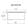 ULP-1010 42W-4000К IP40 GRILYATO OPAL BLACK KIT06 Светильники светодиодные потолочные встраиваемые, комплект из 6 штук, Белый свет 4000K, 4728Лм, Для ячеек 100x100мм, Корпус черный, В комплекте с и-п, ТМ Uniel - фото 7