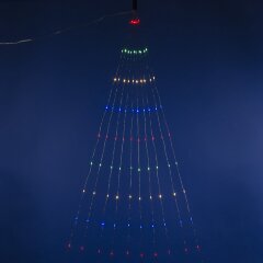ULD-E0120-120-STA MULTI IP44 Гирлянда светодиодная Лучи росы, 1.2м, 10 нитей, 120 светодиодов, Разноцветный свет, Провод прозрачный, ТМ Uniel