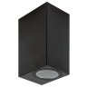 UUL-P42A 2х6W-GU10 IP65 BLACK Светильник уличный, под две лампы GU10, Архитектурный накладной, Корпус черный, TM Uniel - фото 1