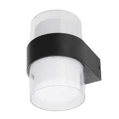 ULU-P22B-2x5W-4000K IP65 BLACK Светильник светодиодный уличный, Архитектурный накладной, Белый свет 4000K, Корпус черный, TM Uniel