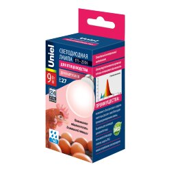 LED-A60-9W-SCEP-E27-FR-DIM IP65 PLO65WH Лампа светодиодная диммируемая для птиц, Спектр для яйценоскости.