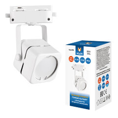 UBL-Q320 GU10 WHITE Светильник-прожектор трековый, Под лампу GU10, Корпус белый, ТМ Volpe
