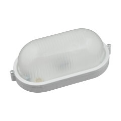 ULW-K23B 12W-6000K IP54 WHITE Светильник светодиодный влагозащищенный, Овал, Дневной белый свет 6000K, 1200Лм, 210х105х80 мм, Корпус белый, ТМ Uniel.