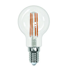 LED-G45-13W-3000K-E14-CL PLS02WH Лампа светодиодная, Форма шар, прозрачная, Серия Sky, Теплый белый свет 3000К.