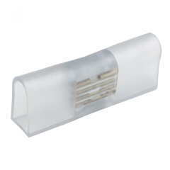 UTC-K-12-N21 CLEAR 010 POLYBAG Соединитель контактный прямой для светодиодных лент ULS-N21 NEON 220В, 8x16мм, 2 контакта, Цвет прозрачный, 10 штук в пакете, TM Uniel