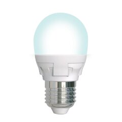 LED-G45 7W-4000K-E27-FR-DIM PLP01WH Лампа светодиодная, диммируемая, Форма шар, матовая, Серия Яркая, Белый свет 4000K.