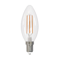 LED-C35-11W-3000K-E14-CL PLS02WH Лампа светодиодная, Форма свеча, прозрачная, Серия Sky, Теплый белый свет 3000К.