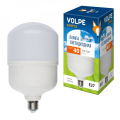 LED-M80-40W-DW-E27-FR-S Лампа светодиодная, Матовая, Серия Simple, Дневной свет 6500K, Картон, ТМ Volpe.