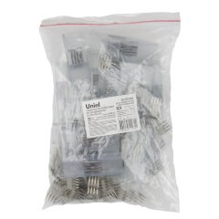 UTC-K-14-N22 CLEAR 025 POLYBAG Соединитель контактный прямой для светодиодных лент ULS-N22 RGB NEON 220В, 8x16мм, 4 контакта.Цвет прозрачный, 25 штук в пакете, TM Uniel