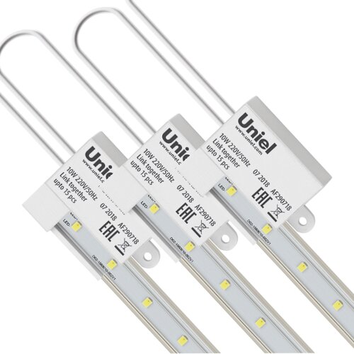 ULY-P90-10W-SPFR-K IP65 AC220V CLEAR KIT03 Светильник для растений светодиодный линейный, 600мм, Спектр для фотосинтеза, В составе набора из 3-х штук, TM Uniel - фото 2