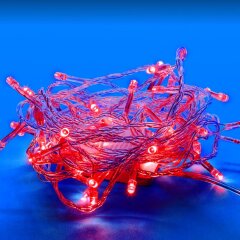 ULD-S0500-050-DTA RED IP20 Гирлянда светодиодная, 5м, 50 светодиодов, Красный свет, Провод прозрачный, ТМ Uniel