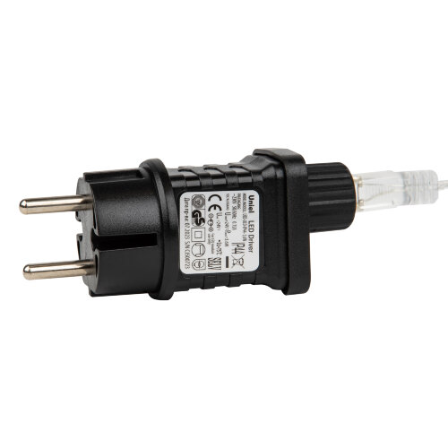 ULD-B12006-195-TTK MULTI IP44 Бахрома светодиодная с эффектом мерцания, 12м, Соединяемая, 195 светодиодов, Разноцветный свет, Провод прозрачный, ТМ Uniel - фото 5