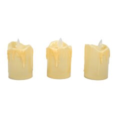 ULD-F062 WW CANDLE SET3 Фигура светодиодная Свеча на батарейках LR44 в-к, в составе набора из 3 штук, 1 светодиод, Теплый белый свет, TM Uniel