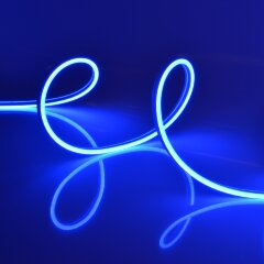 ULS-N01-2835-120LED-m-6mm-IP67-DC12V-9W-m-5M-BLUE Гибкая светодиодная лента, NEON, Катушка 5м, в блистере, Синий свет, ТМ Uniel